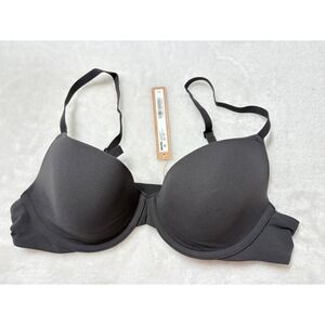 SKIMS Fits Everybody T-Shirt Bra Onyx Black Underwire BA-DEM-9221 36A NEW